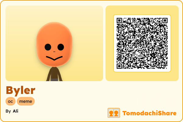Byler, a male Mii  with tags: oc, meme