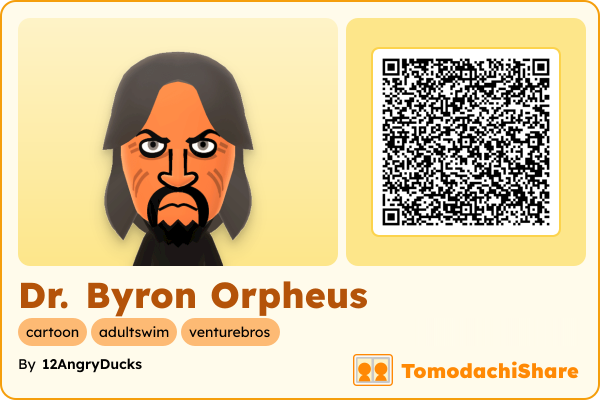 Dr. Byron Orpheus, a male Mii  with tags: cartoon, adultswim, venturebros