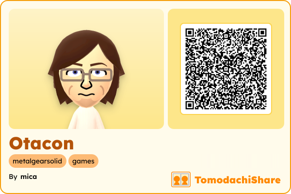 Otacon, a male Mii  with tags: metalgearsolid, games