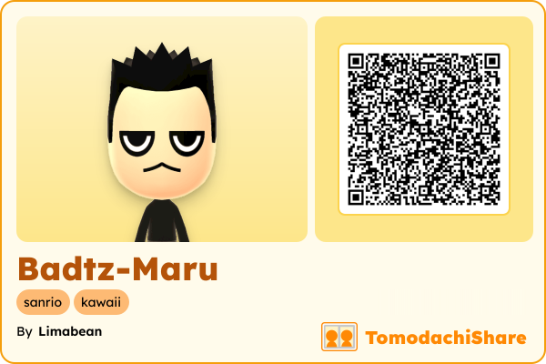 Badtz-Maru, a male Mii  with tags: sanrio, kawaii