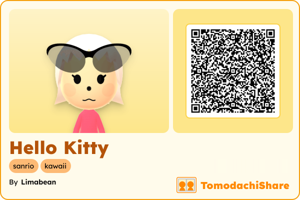 Hello Kitty, a female Mii  with tags: sanrio, kawaii