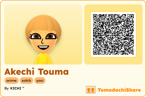 Akechi Touma, a female Mii  with tags: anime, saikik, yaoi