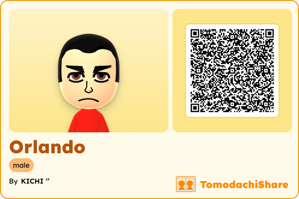 Orlando, a male Mii  with tags: male