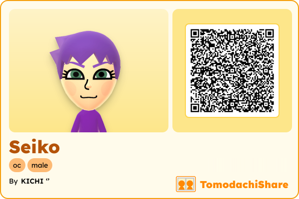 Seiko, a male Mii  with tags: oc, male