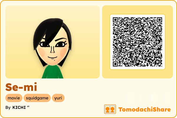 Se-mi, a male Mii  with tags: movie, squidgame, yuri