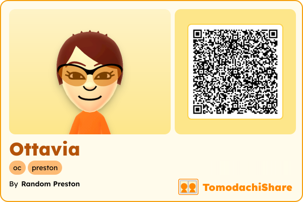 Ottavia, a female Mii  with tags: oc, preston