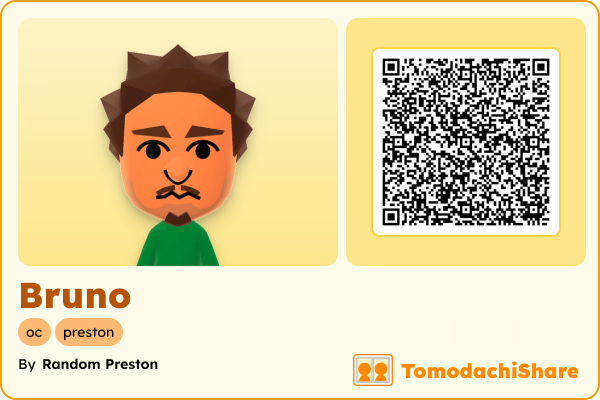 Bruno, a male Mii  with tags: oc, preston