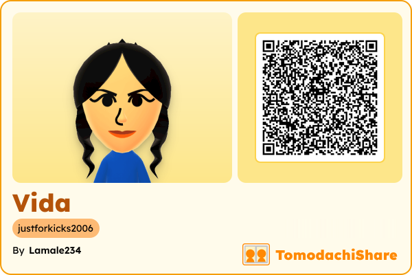 Vida, a female Mii  with tags: justforkicks2006