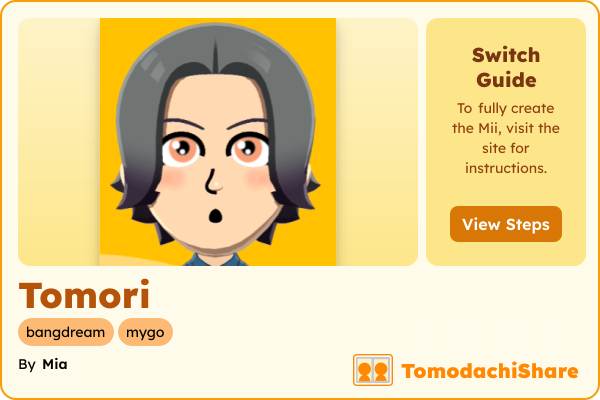 Tomori, a female Mii  with tags: bangdream, mygo