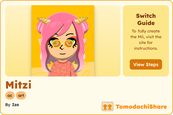 Mitzi, a male Mii  with tags: oc, art