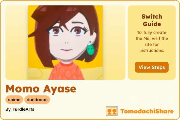 Momo Ayase, a female Mii  with tags: anime, dandadan