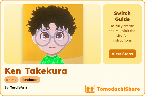 Ken Takekura, a male Mii  with tags: anime, dandadan