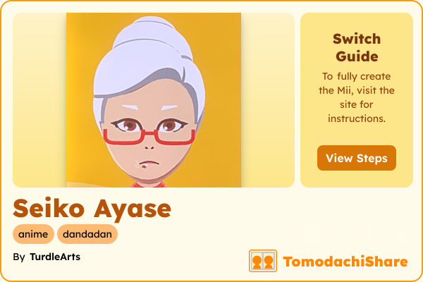 Seiko Ayase, a female Mii  with tags: anime, dandadan