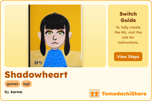 Shadowheart, a female Mii  with tags: games, bg3