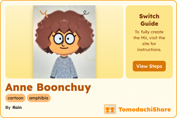 Anne Boonchuy, a female Mii  with tags: cartoon, amphibia