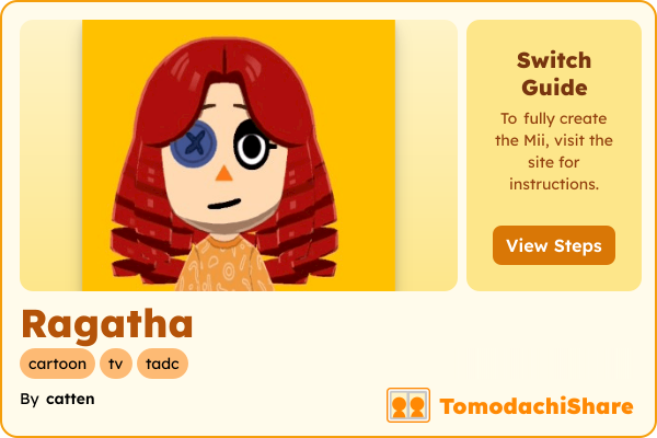 Ragatha, a female Mii  with tags: cartoon, tv, tadc
