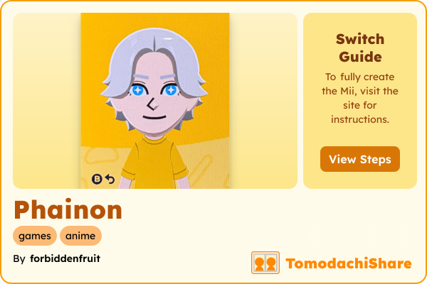 Phainon, a male Mii  with tags: games, anime