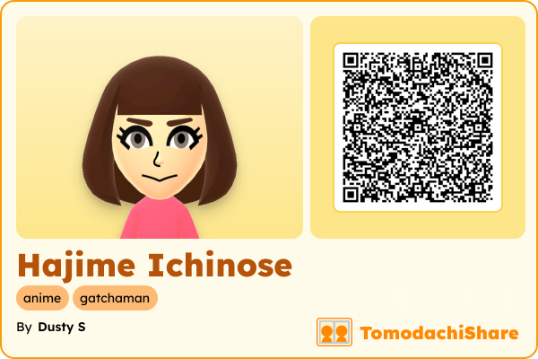 Hajime Ichinose, a female Mii  with tags: anime, gatchaman