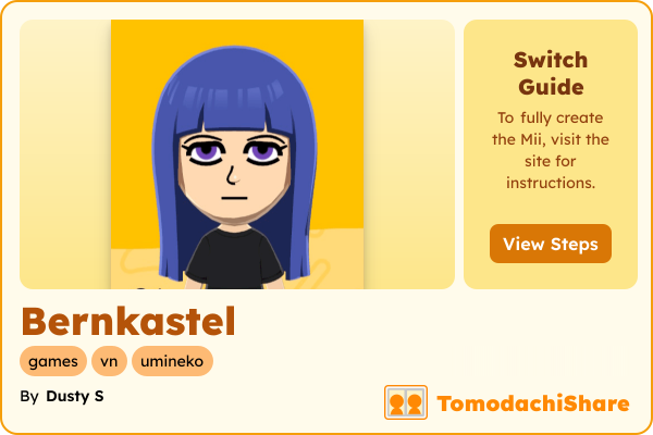 Bernkastel, a female Mii  with tags: games, vn, umineko