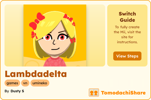 Lambdadelta, a female Mii  with tags: games, vn, umineko