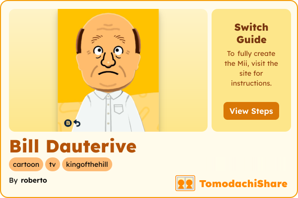 Bill Dauterive, a male Mii  with tags: cartoon, tv, kingofthehill