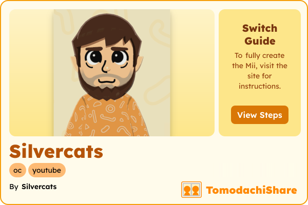 Silvercats, a male Mii  with tags: oc, youtube