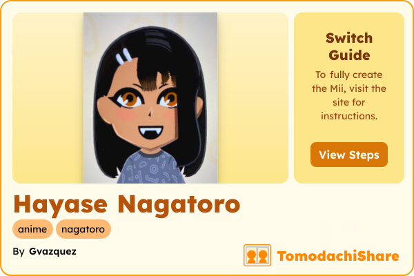 Hayase Nagatoro, a female Mii  with tags: anime, nagatoro