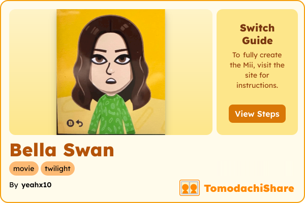 Bella Swan, a female Mii  with tags: movie, twilight
