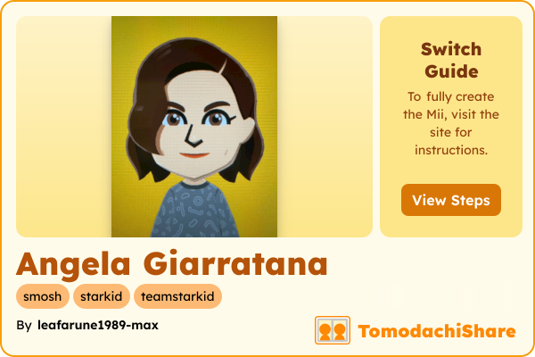 Angela Giarratana, a female Mii  with tags: smosh, starkid, teamstarkid