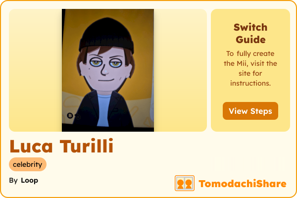 Luca Turilli, a male Mii  with tags: celebrity