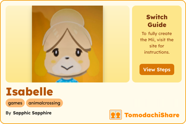 Isabelle, a female Mii  with tags: games, animalcrossing