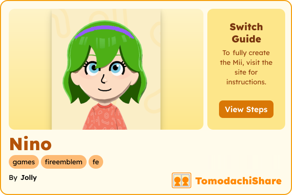 Nino, a female Mii  with tags: games, fireemblem, fe