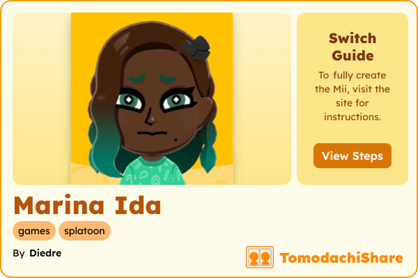Marina Ida, a female Mii  with tags: games, splatoon