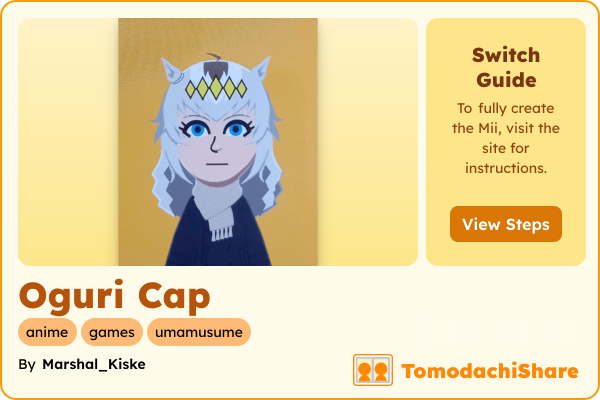 Oguri Cap, a female Mii  with tags: anime, games, umamusume