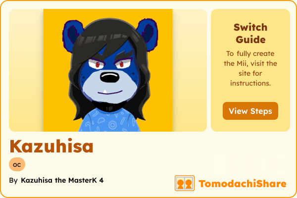 Kazuhisa, a male Mii  with tags: oc