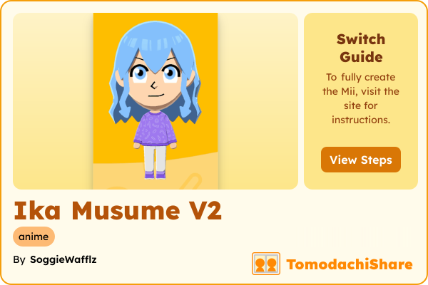 Ika Musume V2, a female Mii  with tags: anime