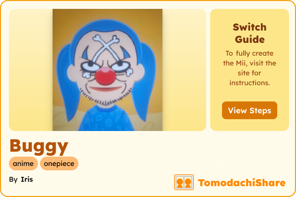 Buggy, a male Mii  with tags: anime, onepiece