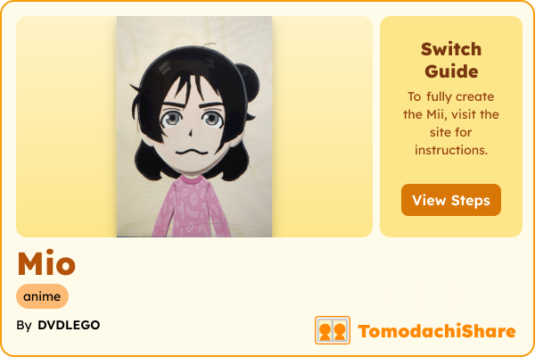 Mio, a male Mii  with tags: anime
