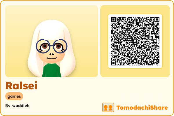 Ralsei, a male Mii  with tags: games