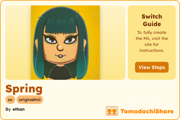 Spring, a female Mii  with tags: oc, originalmii