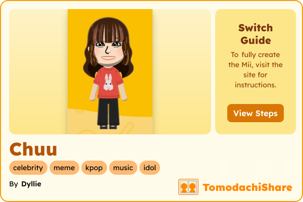 Chuu, a female Mii  with tags: celebrity, meme, kpop, music, idol