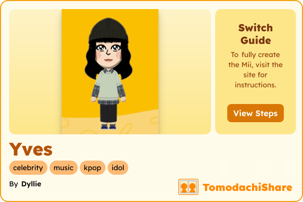 Yves, a female Mii  with tags: celebrity, music, kpop, idol