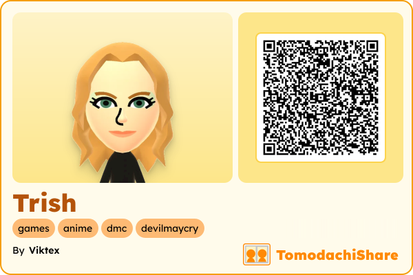 Trish, a female Mii  with tags: games, anime, dmc, devilmaycry