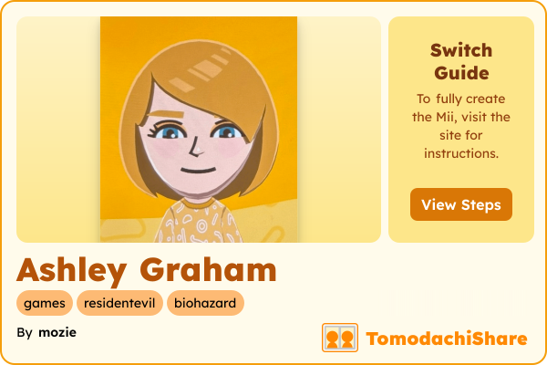 Ashley Graham, a female Mii  with tags: games, residentevil, biohazard