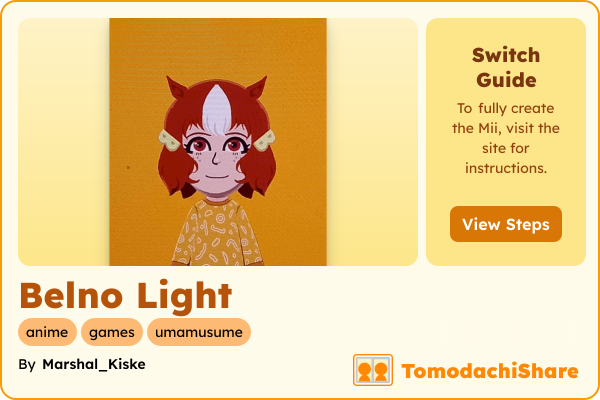 Belno Light, a female Mii  with tags: anime, games, umamusume
