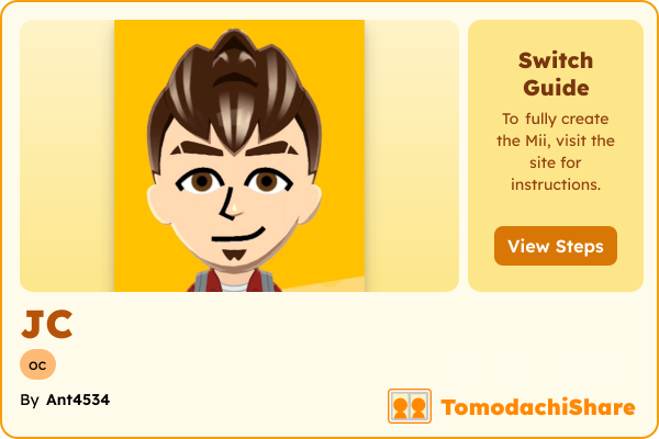 JC, a male Mii  with tags: oc