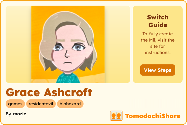 Grace Ashcroft, a female Mii  with tags: games, residentevil, biohazard