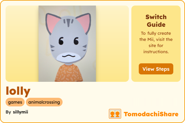 lolly, a female Mii  with tags: games, animalcrossing