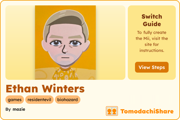 Ethan Winters, a male Mii  with tags: games, residentevil, biohazard