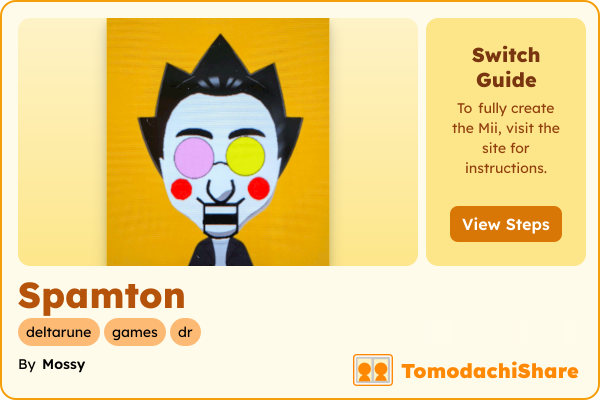 Spamton, a male Mii  with tags: deltarune, games, dr
